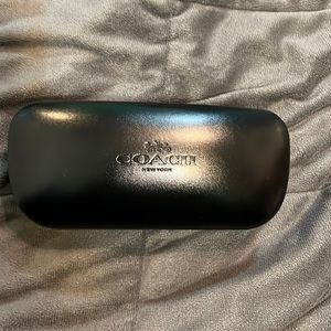 Black coach sunglasses case